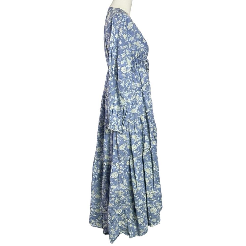 Free People Ethereal Dainty Cottage Pappiet Midi Dress Bluebell Maxi Top XL - Picture 6 of 12